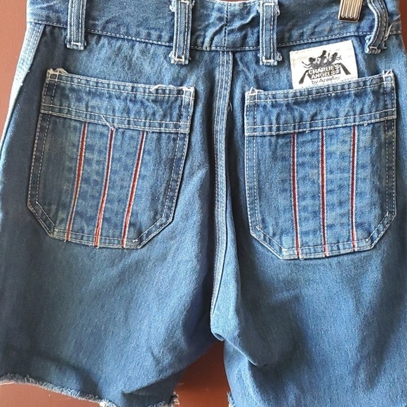 Azoulay Charlies Angels Pants - RARE 70'S Charlies ANGELS Jean Shorts Size 5 By Azoulay
